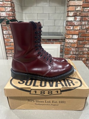 solovair astronaut classics 11 eye derby boot Made in England US 11.5 burgundy