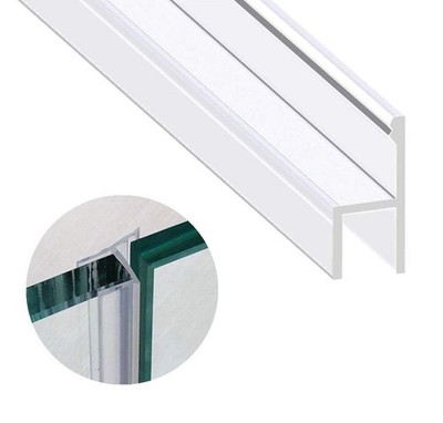 Shower Glass Door Seal Strip, 120 Inch Silicone Soft Shower Door Sweep to Stop