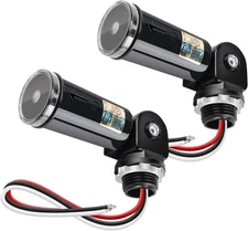 2 Pack Dusk to Dawn Sensor for Outdoor Lighting 120-277V Photoelectric Switch UL