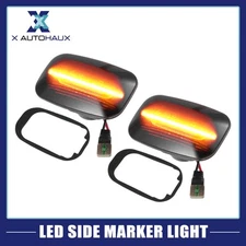 Front LED Side Marker Light 81730-20191 for Toyota Amber Light Black 1 Pair