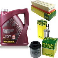 MANN-FILTER Inspektionspaket 5L Mannol Energy Combi Ll 5W-30 FüR Vw Sharan 1.4