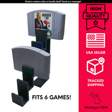 Nintendo 64 Cartridge Stand Display Rack N64 - Fits 6 Games
