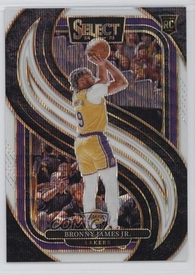 2024 Select Premier Level White Wave Prizm 18/99 Bronny James Jr Rookie RC 1e0