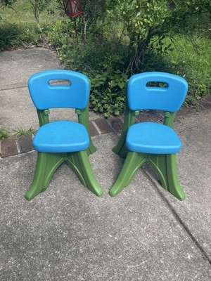 Set Step 2 Traditions Sturdy Plastic Child Blue & Green Chair | eBay