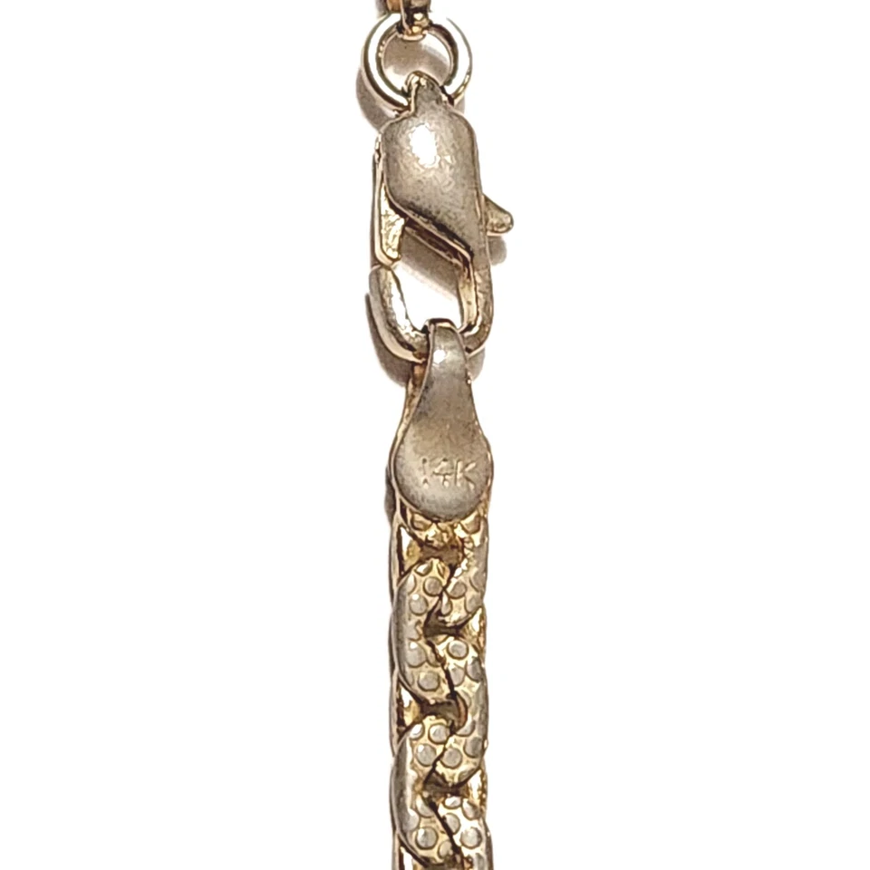 19g Heavy Real 14K Gold Plated Serpentine Chain 20" Necklace STAMPED 14K - Image 3 of 4