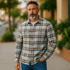 True Grit Shirt Jacket Mens Large Sherpa Lined Western Style Side Pockets