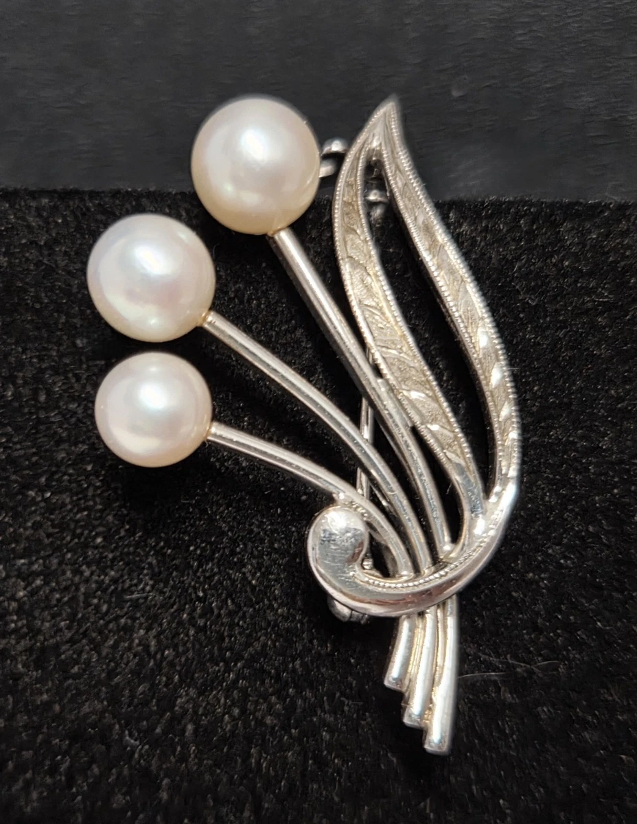 MIKIMOTO シルバー　ブロッチ Mikimoto Pearl Cultured Sterling Silver Fine Brooches & Pins for