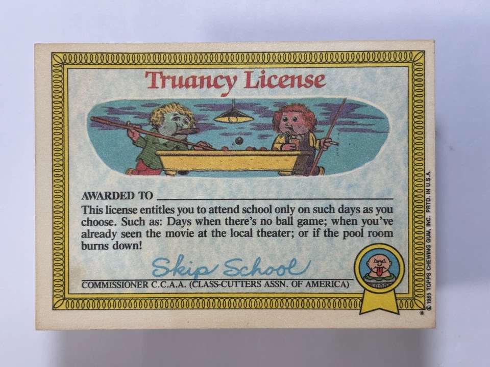 Garbage Pail Kids OS1 1985 serie 1 #26a Lobby Robbie - mate (en muy buen estado) ¡Ver fotos! Foto 4 de 4