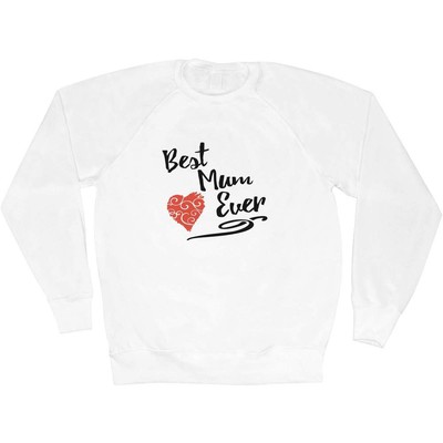 'Best Mum Ever With Red Heart' Adult Sweatshirt / Sweater / Jumper (SW047572)