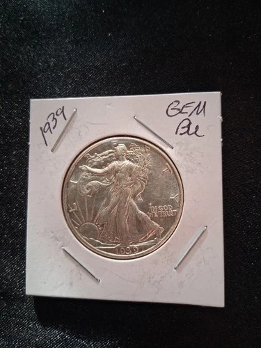 1939 BU Gem Walking Liberty Silver Half Dollar UNC  U.S. Mint Rare Coin.