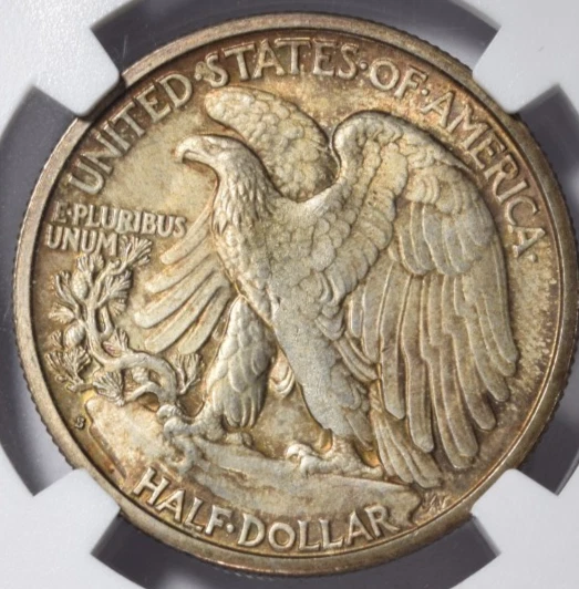 Medio dólar Walking Liberty 1939-S ~ ¡muy original y crujiente NGC MS65! Foto 4 de 4