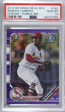 2019 Bowman Mega Box Purple Mojo Refractor Genesis Cabrera PSA 10 GEM MT 8d2