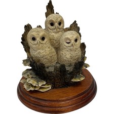 Border Fine Arts Tawny Owlets Figurine 081 Collectable Artisan Animal Stat (BFD)