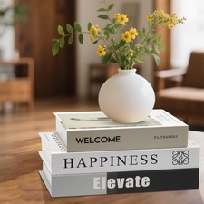 3 PCS Decorative Fake Book Hidden Storage Faux Coffee Table Shelf Home Decor