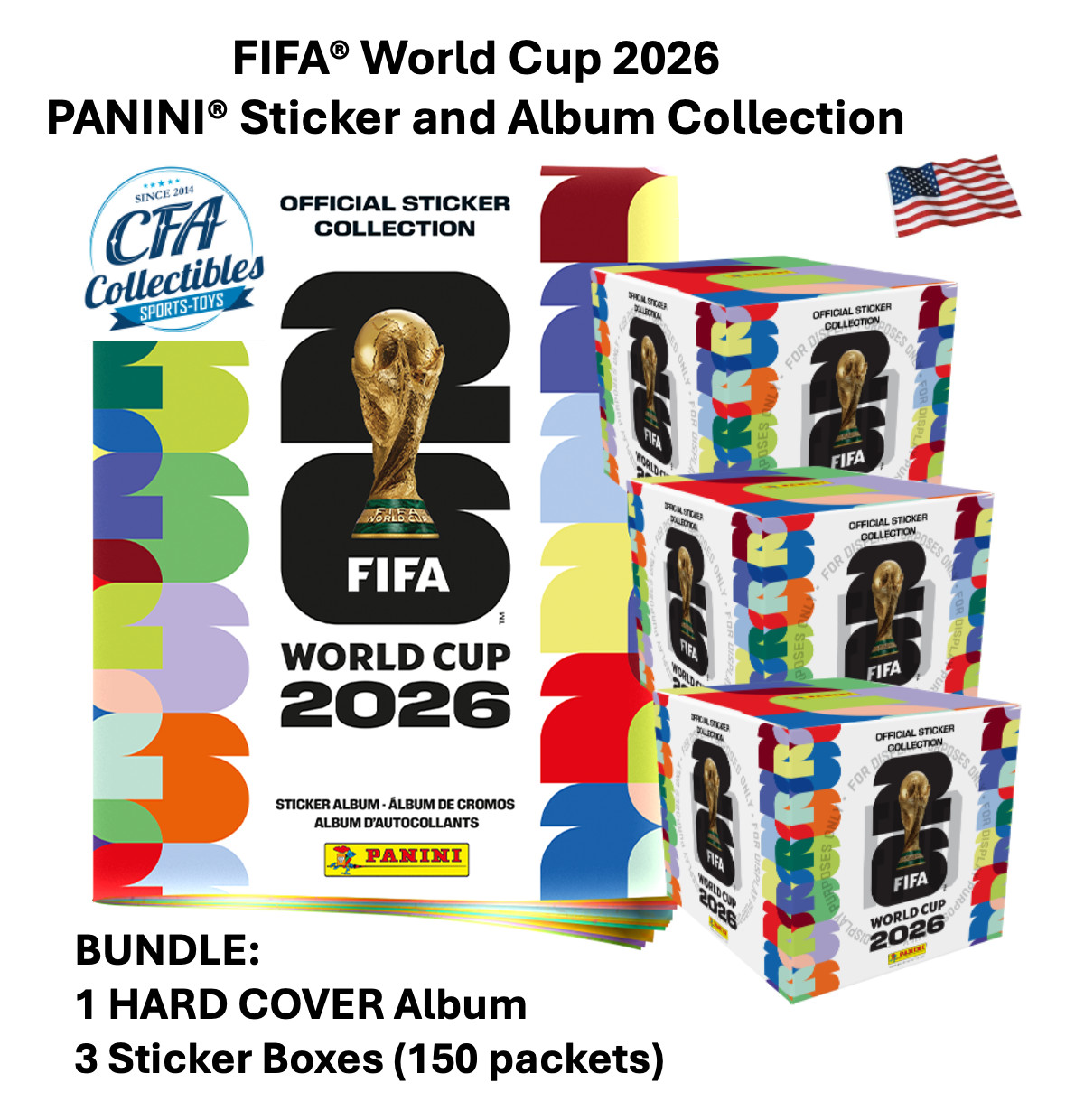 PRE-SALE: FIFA® World Cup 2026 PANINI® Collection - Hard Cover Album and 3 Boxes