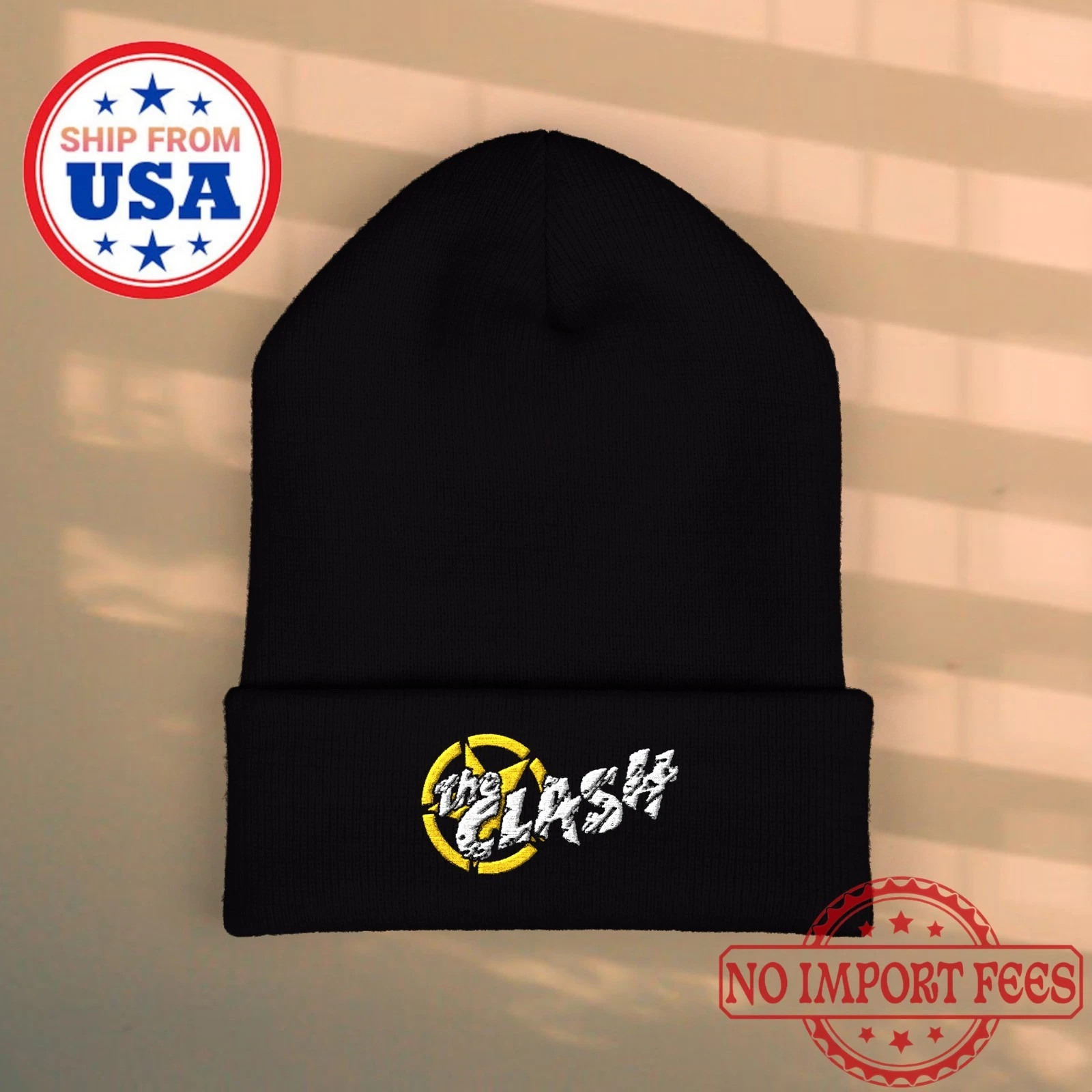 THE CLASH Black Beanie Hat Size Adult