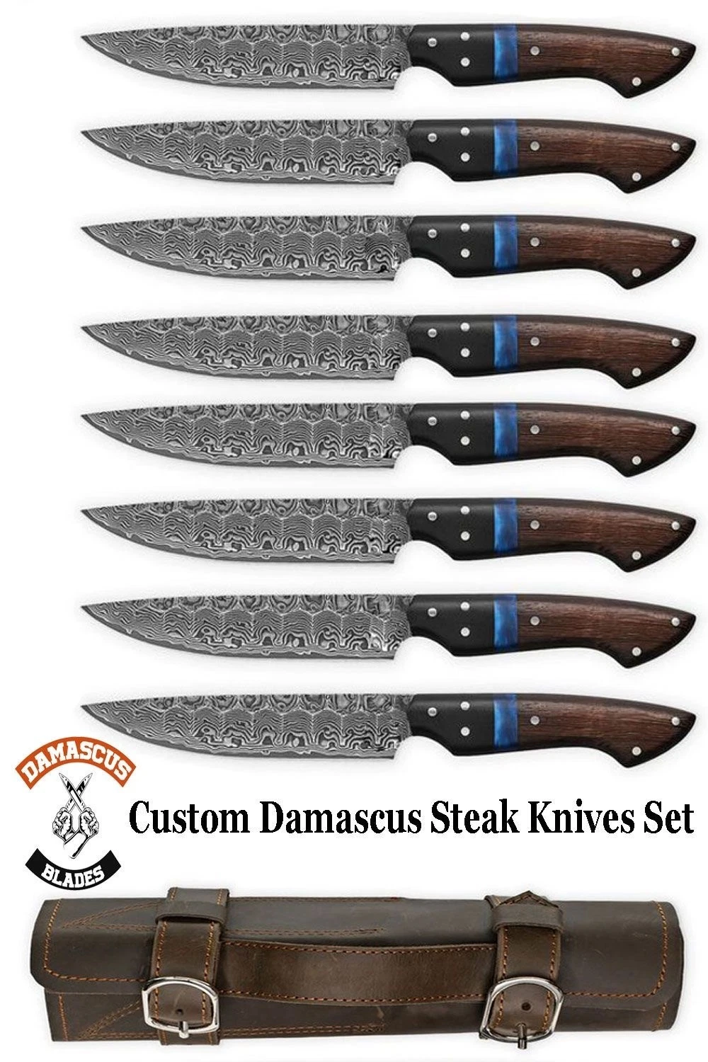 UBR CUSTOM HANDMADE DAMASCUS STEEL PROFESSIONAL KITCHEN CHEF KNIFE SET
Opens in a new window or tab