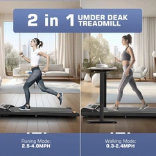 300lbs 2.5HP Under Desk Treadmill for Home/Office Walking&Jogging Pad Treadmill~