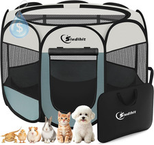 Dog Cat Playpen, Puppy Pet Playpen Indoor for Small Dog Crate Tent Cage Outdoor,