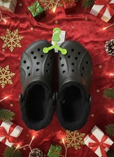 Crocs Adult Baya Lined Fuzz Strap Clogs NEW