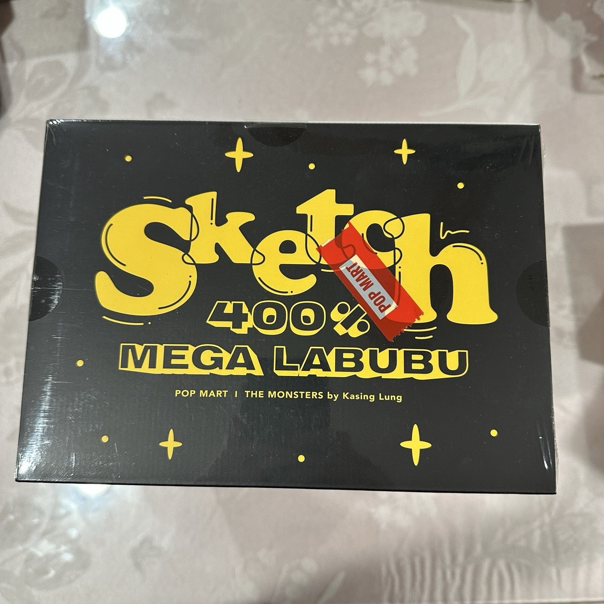 POP MART Sketch Mega Labubu 400% Action Figure Toys Model