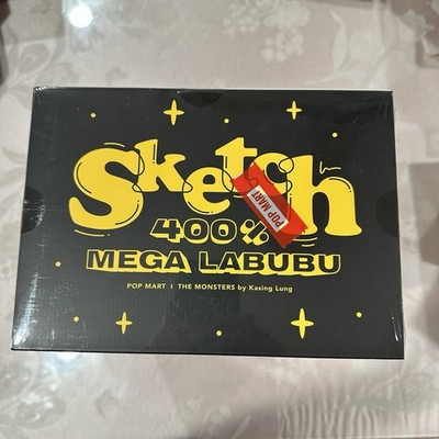 POP MART Sketch Mega Labubu 400% Action Figure Toys Model Gift