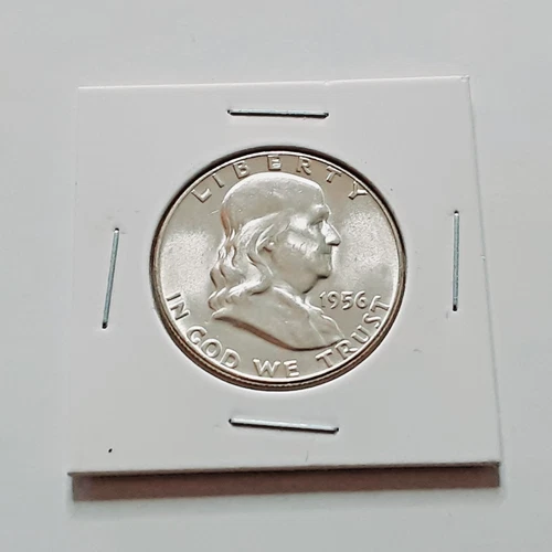 1956 GEM BU?  90% Silver Franklin Half  Dollar!!    Nice coin!   A235