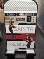 2022 Contenders Round 1 Numbers Silver/99 Chris Olave / DRAKE London  #RN-DL