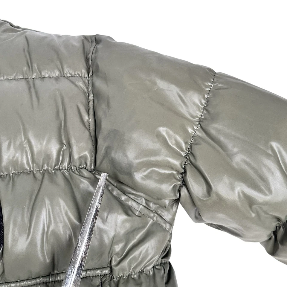 Chaqueta William Rast Puffer Down Para Hombre Verde Oliva Talla Mediana De Colección Y2K Foto 4 de 4