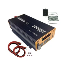 3000W Pure Sine Wave Power Inverter peak-4000 Watt,DC 12V to 110V,with 3xAC,U...