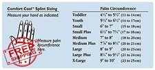 Comfort Cool Thumb CMC Splint Left Hand Medium Plus Neoprene Brace