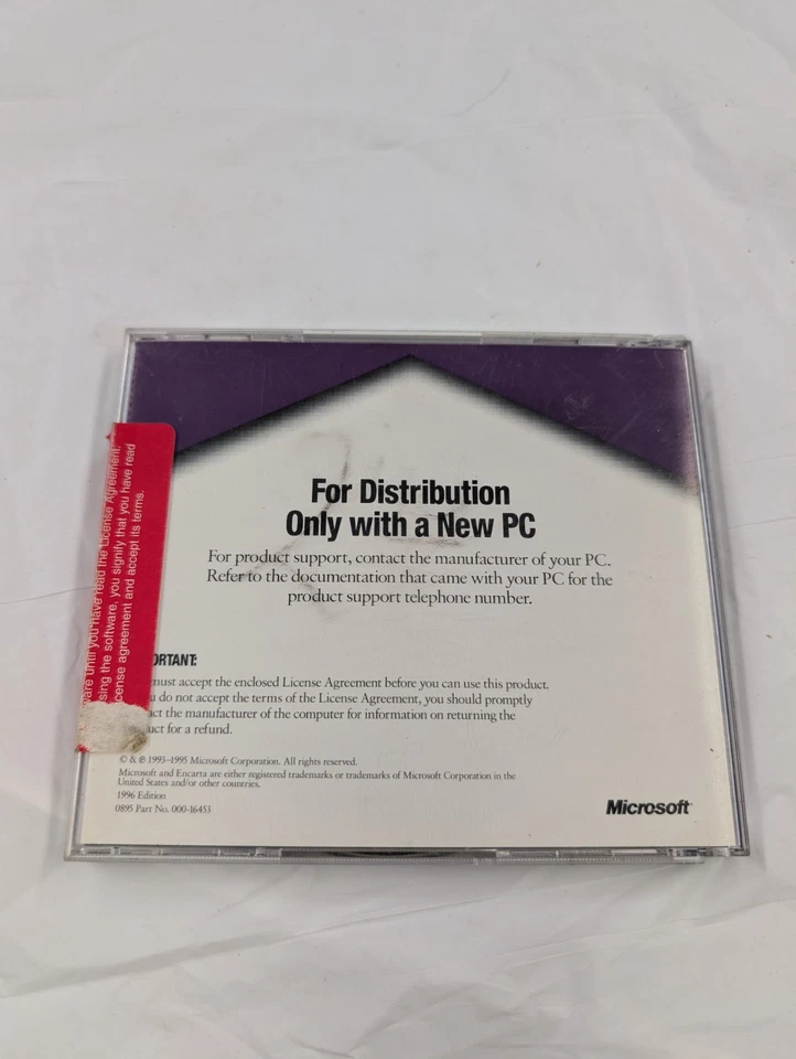 Microsoft Encarta 96 Encyclopedia CD-Rom for Windows 95 Vintage NEW SEALED - Image 2 of 4
