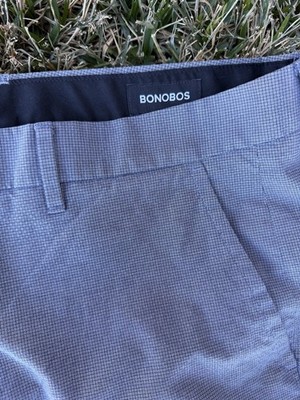 Bonobos Monday Men s Textured Pattern Golf Pants Blueish Grey 40 X 32