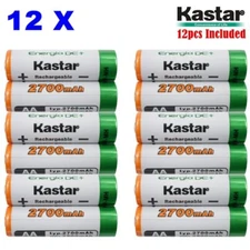 AA (12Pack) Ni-MH 2700mAh Super High-Capacity Rechargeable Batteries Pre-charged