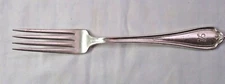 International INS295 Dinner Fork 7-1/8" Silver Plated Vintage Monogram Lc