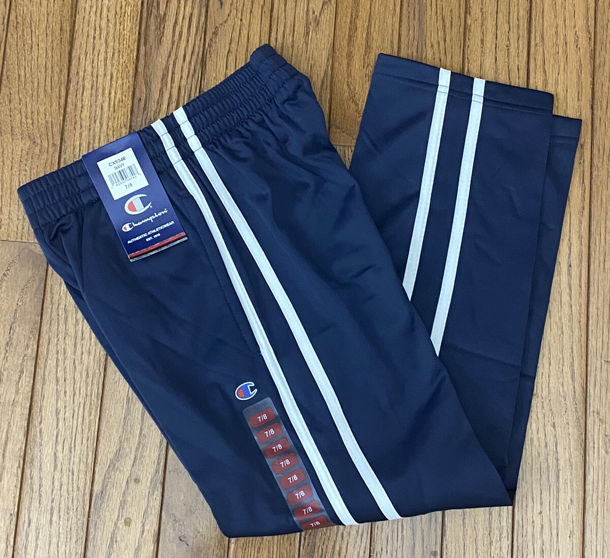 New Champion Boys Jogger Track Pants Pockets Elastic Waist Sz SMALL  (D5)