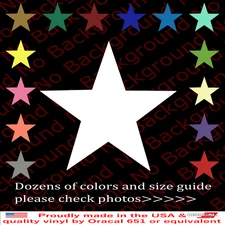 Star Shape Vinyl Decal Car Bumper Sticker Window Wall Art Patriotic Crafts SP019