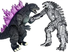 Brand New Set of 2 Godzilla Mecha MechaGodzilla King of The Monsters Toy Figures