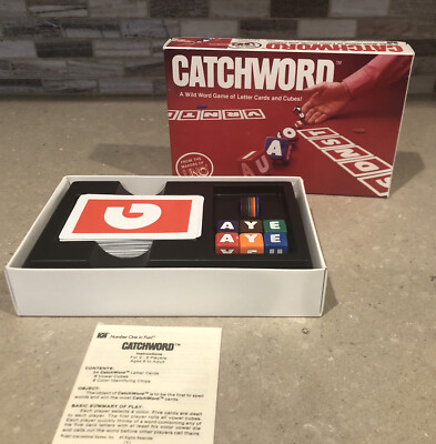 Vtg 1982 CATCHWORD ''A Wild Word Game of Letters and Cubes!'' Complete