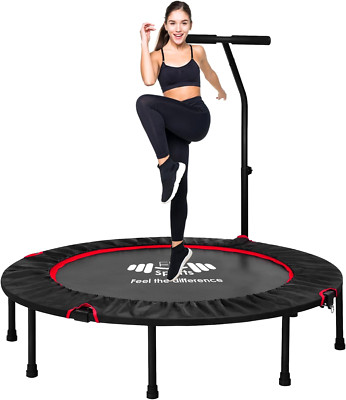 Mini Trampolin mit Griff Fitness Rebounder Training Gym Bouncer 40'' / 48''
