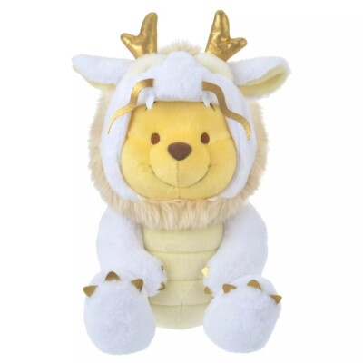 Disney Store New Year 2024 Eto Dragon Pooh Medium Plush Toy White