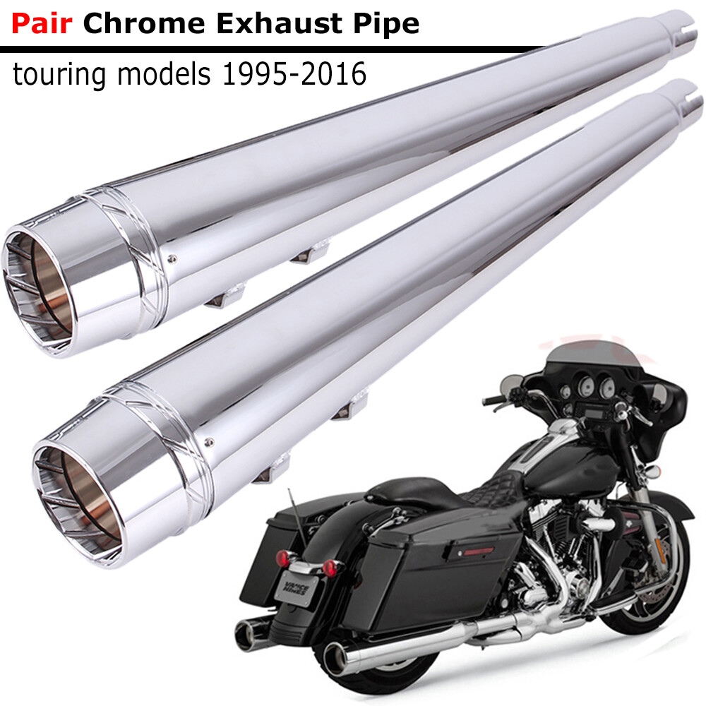 DNA Megaphone Exhaust Pipe Slip On Mufflers for Harley Touring 95