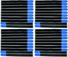 40 Kabelbinder Klettverschluss 80 cm x 50 mm blau Klettband Klettkabelbinder &Ouml;se