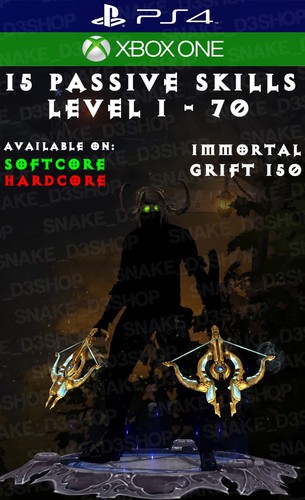 Diablo 3 - PS4 - Xbox One - Fully Modded PRIMAL Set - Natalya's - Demon Hunter