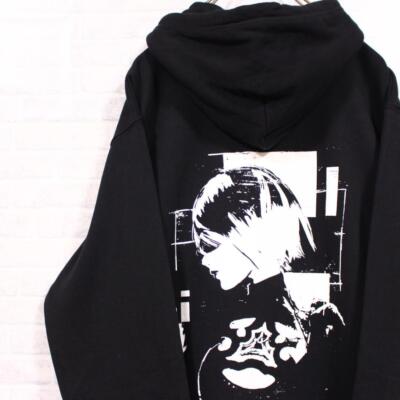 NieR:Automata Official 2B Design Hoodie Black YoRHa Free