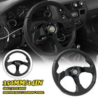 <!--F#f_0-->14'' 350mm Steering Wheel Leather Sport Racing Drift Rally 6 Bolt Carbon Fiber<!--F/-->