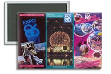 1986 EXPO 86 World's Fair Brochures Vancouver BC Canada 2" x 3"  Locker Magnet