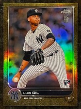 2022 Topps Chrome Ben Baller 202 Luis Gil RC Gold Refractor 9/50 Yankees Rookie