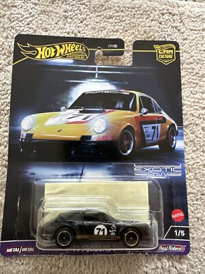 2024 Hot Wheels PORSCHE 911 1971 BLACK EXCLUSIVE NEW Custom Recard