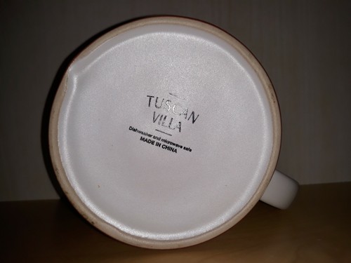 Tuscan Villa Ceramic Pottery Blue Italian Floral Scroll Coffee Mug Tea Cup 3.5" - Imagen 7 de 7